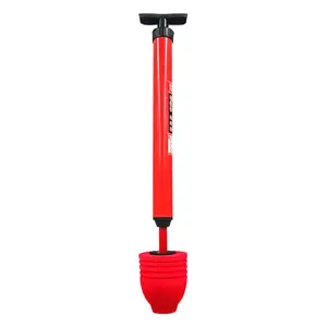 Stainless Steel Toilet Plunger - Heavy Duty Clog Remover for Bathroom Sink, Bathtub & Pipes| Instant Unclog Tool with Anti-Rust Design & No- Scratch Rubber Pump