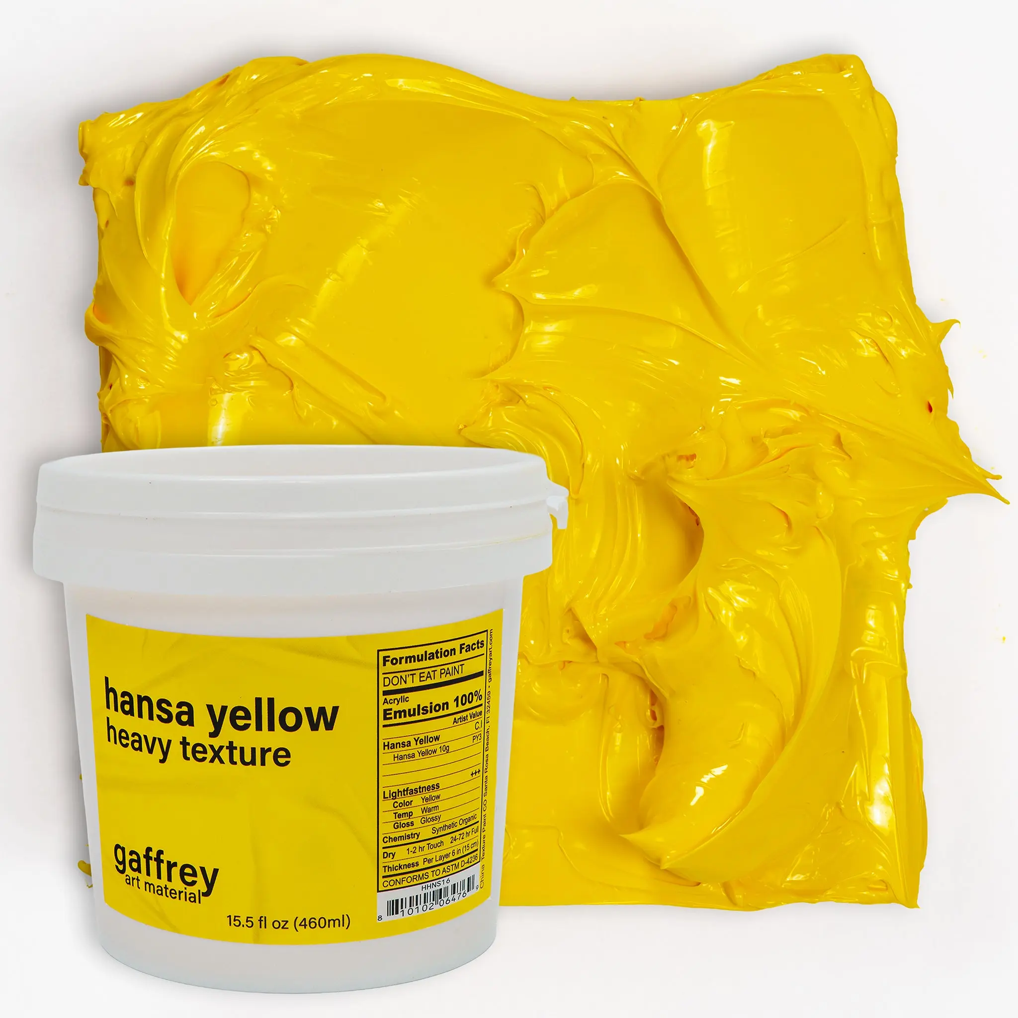 Hansa Yellow Heavy Body Texture Acrylic Paint