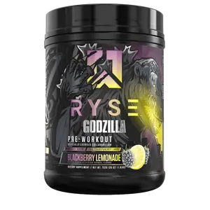 RYSE Godzilla Pre-Workout Powder - 40g Per Serving Health & Fitness Dietary Supplement with L-Citrulline, Creatine, Beta-Alanine, BCAAs - Officially Licensed Collaboration for Energy & Focus