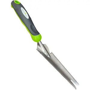 Hand Weeder Trowel with  Handle - Stainless Steel Weeding  Digging  - Rust Resistant -  for Weeding, Transplanting, Digging, Pruning,