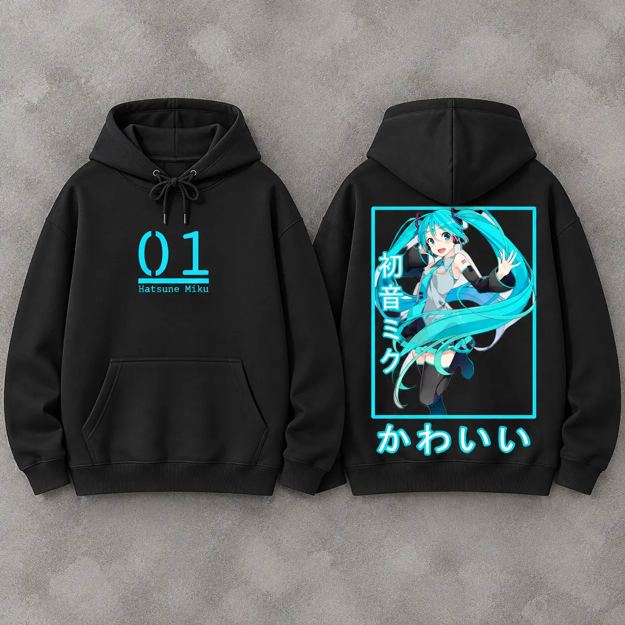 hatsune miku hoodie, miku kawaii hoodie, vocaloid hoodie, anime graphic hoodie, miku sweatshirt, cute anime pullover, Japanese anime streetwear, anime character hoodie, unisex anime sweatshirt, anime fan gift