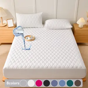 2/3 Piece Waterproof Mattress Protector Set with Deep Pocket (6"-18") Soft Fitted Sheet, Noiseless, Breathable, Stain-Resistant, Machine Washable Mattress Cover for Bedroom, Guest Room, Dorm, Hotels – Includes Pillowcases, Quilted Mattress Protector