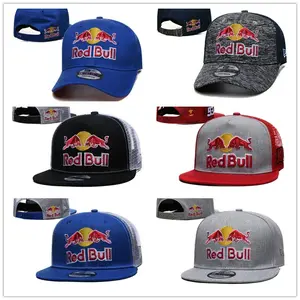 New F1 Red Bull Racing Hat RedBull Breathable Mesh Hat Embroidered Hip-Hop Sports Sun Visor Trendy Flat Brim Hat trucker cap baseball cap snapback cap for men