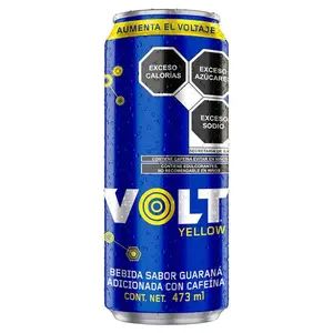 3 Packs Volt Yellow Guaraná lata 16oz Azul