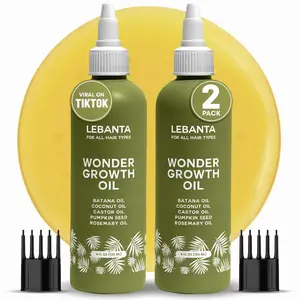 Lebanta Batana Oil For Hair Growth (BOGO)- 100% Pure, Raw & Natural Blend With Organic Castor, Pumpkin Seed, Coconut and Rosemary Oil - Thicker, Stronger Hair For Men & Women Scalp Haircare Serum