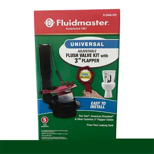 Fluidmaster 4009473 Universal Flush Valve Kit for Toto & American Standard, Adjustable, Easy Install, Adjustable Size, Leak Repair
