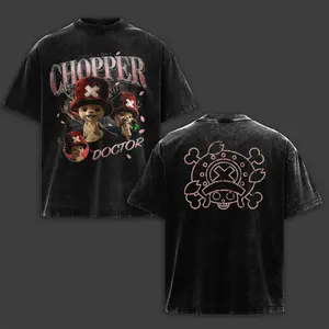 Retro Vintage Tony Tony Chopper Tee Washed – Doctor Reindeer Monster Point Anime Manga Fan Gift Present Vintage Washed Heavy Cotton Oversized Graphic Design Top Premium Cotton Retro Unisex Streetwear T-Shirt Clothes Menswear Womenswear Apparel Classic