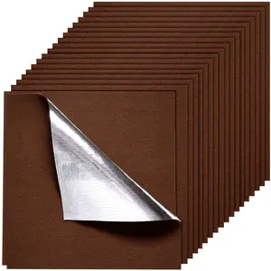 VEVOR Carpet Tiles 24x24 inch, 20 Pack Peel and Stick Carpet Square Rug, Self Adhesive Commercial Floor Soft Padded for Seamless Cover 80sq. ft, Easy DIY Replacement for Living Room Office, Dark Brown
