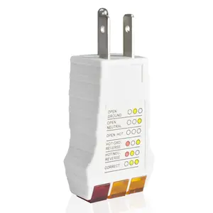 GJANSH Outlet Tester, Receptacle Tester for North American AC Electrical Outlets, 7 Visual Wiring Fault Detector for Home & Professional Use
