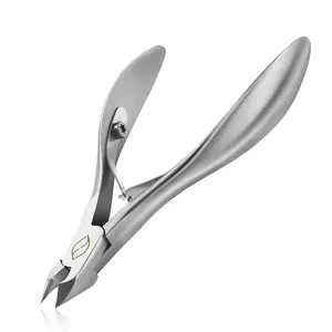 Cuticle Clippers 1/2 Jaw - Professional Cuticle Cutter Nail Cuticle Remover Tool, Nail Skin Clipper Hangnail Trimmer - SILVER