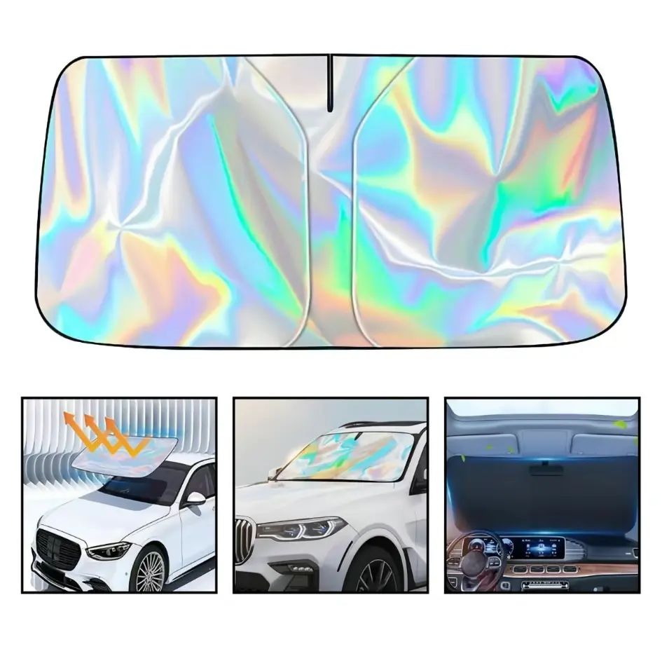 Foldable Anti-UV Umbrella Windshield Shade, Car Sun Shades for Sedan SUVs, Heat-Protective Auto Accessories for All Users, Automotive Exterior Gear