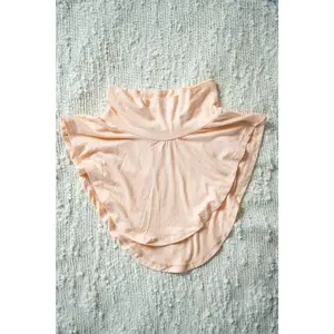 Jersey Mock Collar Neck Piece - Light Peach