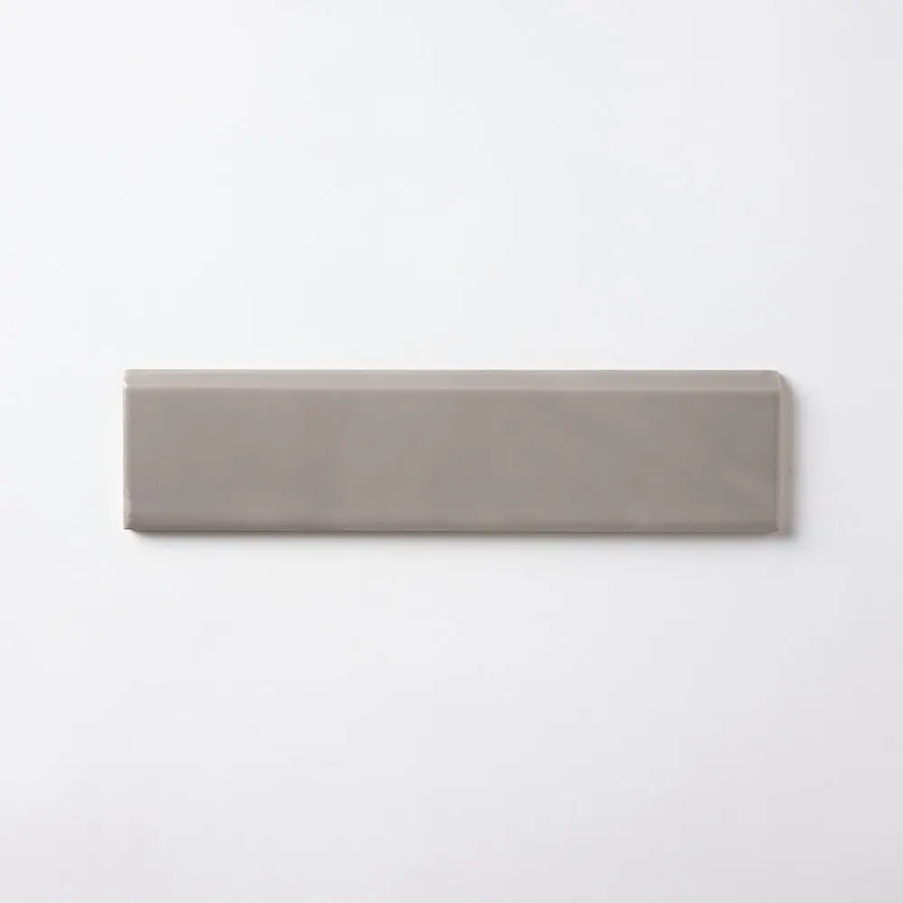 Venice Acero 2x10 Bullnose Ceramic Tile Glossy