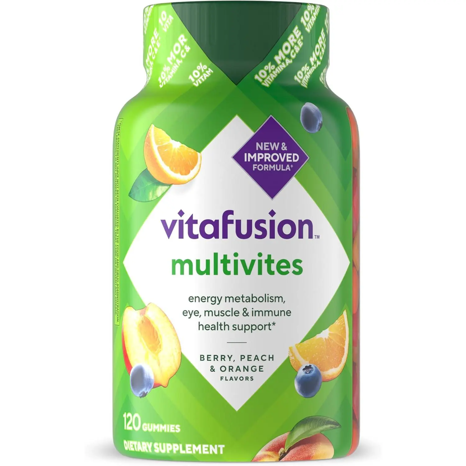 Vitafusion Multivitamin Gummies | 120 Adult Gummy Vitamins | for Men & Women | Assorted Fruit Flavors | Gluten and Dairy Free Formula