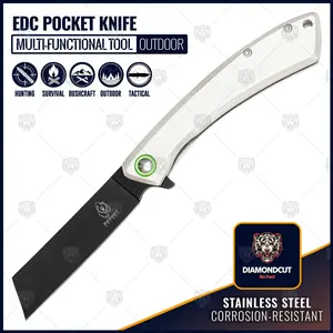 7.75” Outdoors Man Bushcraft Hunting Tactical EDC Everyday Pocket Knife, Camping Gear Folding Knife, Survival Tool Accessories, Father’s Day Gift, Birthday Gift, Christmas Gift