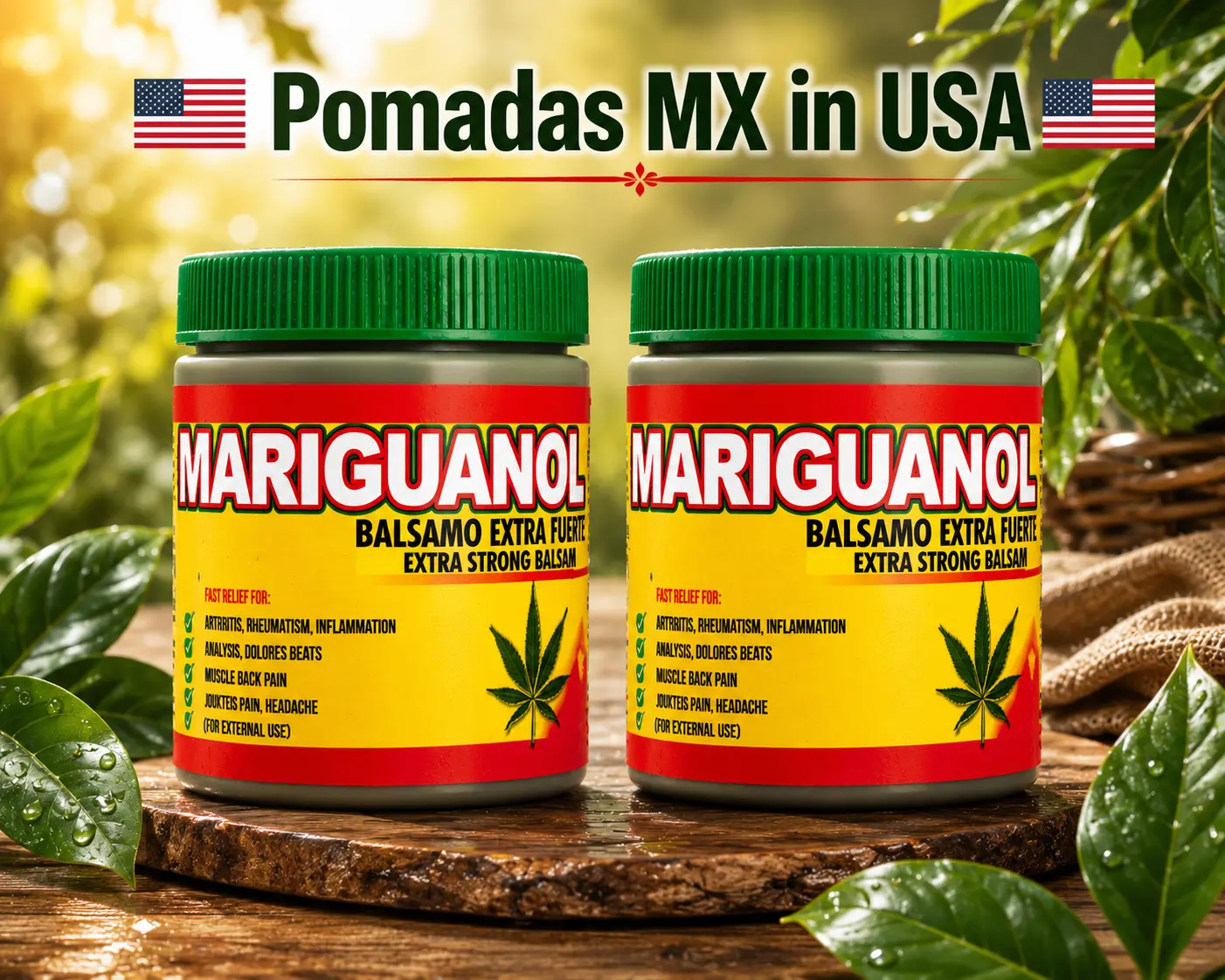 (2 Pack) Green Cap Mariguarol Extra Strength Balm 125G Fast Acting Moisturizers