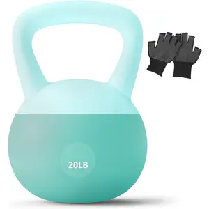 Soft Kettlebell - Cushioned Impact-Resistant Base and Anti-Slip, Kettle bell Anti-Slip Grip Weight for Home Workouts, Safe Strength Kettlebells Sets for Women & Men, With Non-slip Gloves