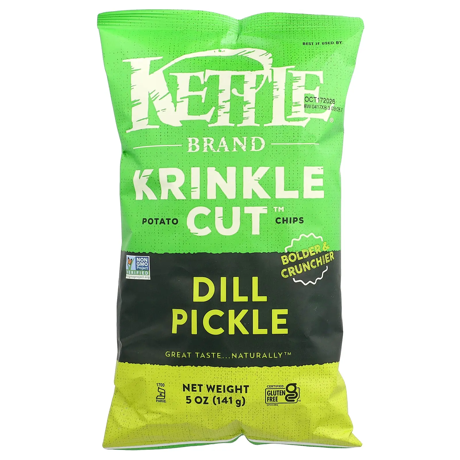 Kettle Foods Krinkle Cut™ Potato Chips, Dill Pickle, 5 oz (141 g)