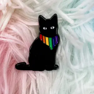 Rainbow Bandana Cat Enamel Pin