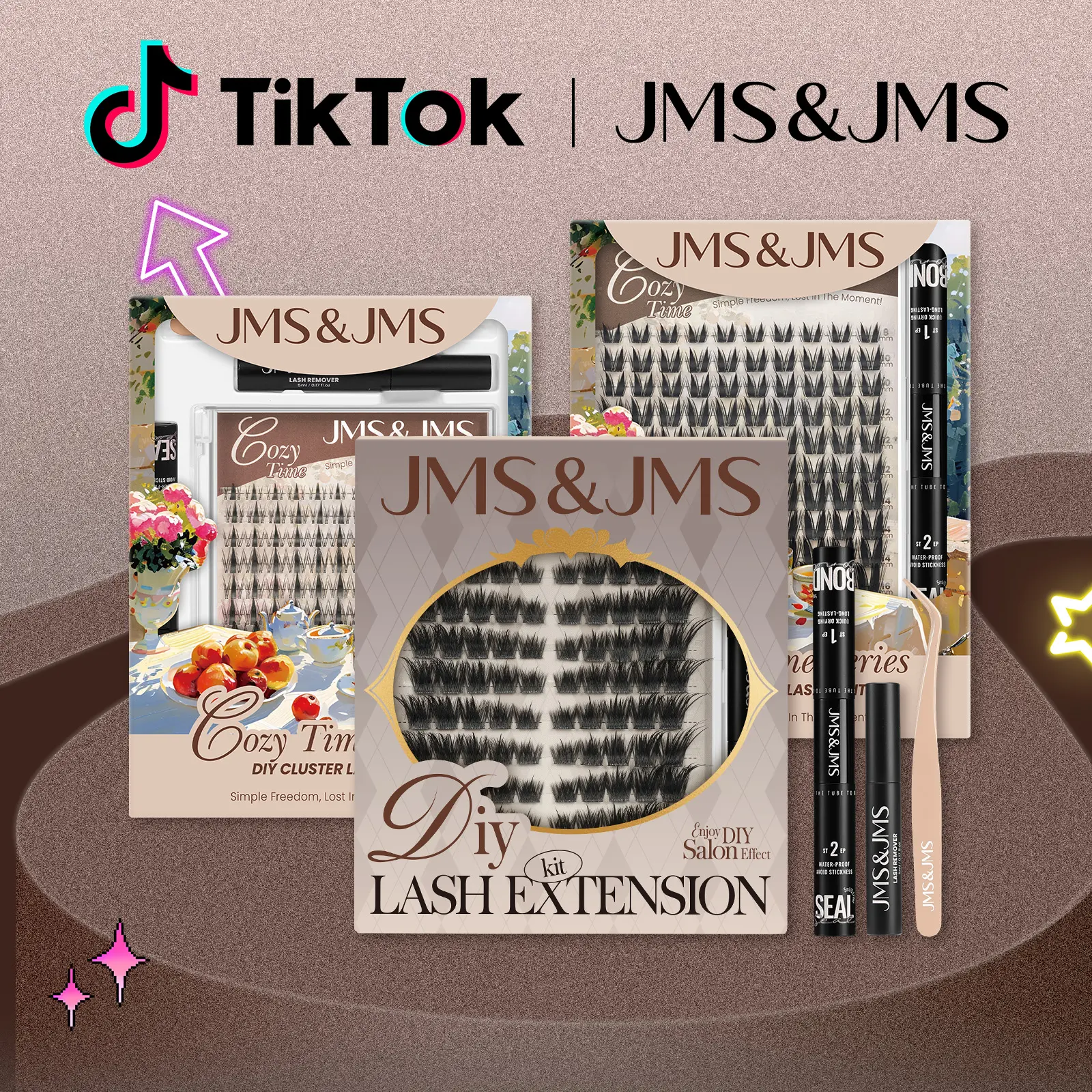 Spiky Manga Lash Kit l JMS&JMS Dolly Eyelashes,Fairy/Bunny/Side Eye Styles, DIY Makeup Eyelash Extension, Waterproof, 1-Week Long Lasting Anime Cosmetic #sohochic
