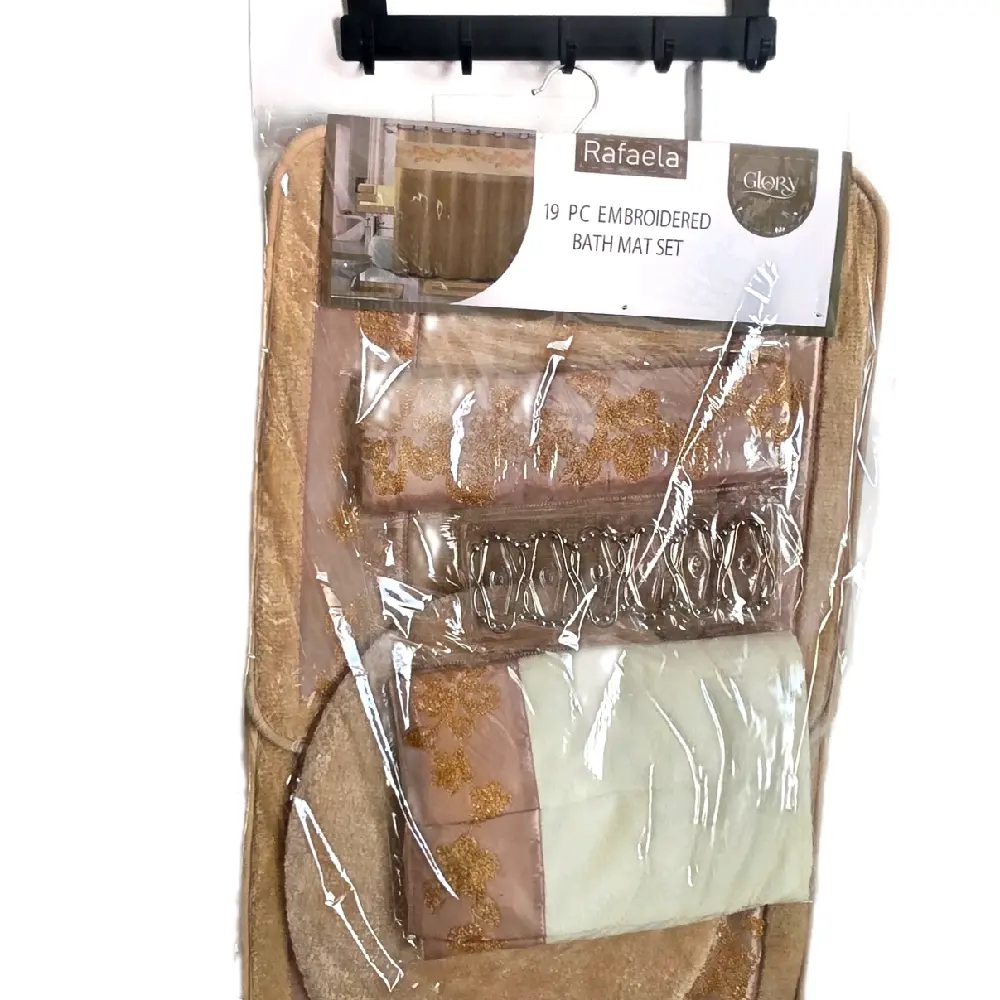 19pieces BATH MAT SET