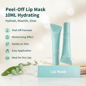 Peel-Off Soothing Prep Lip Mask, Cooling Peel Off Lip Mask, Gentle Exfoliator for Lips, Hygienic & Easy Application, Lightweight Texture Delivers Long-Lasting Hydration And Deep Nourishment.10ml/0.33 fl.oz