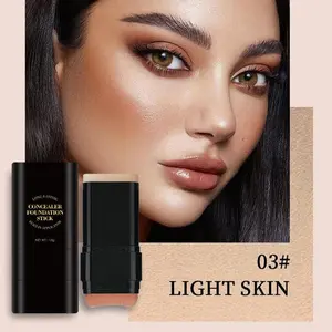 O'CHEAL Dual Foundation Concealer Stick Stfdb-01 Limited Edition with Built-in Brush Hyaluronic Acid Moisturizing Lightweight Makeup for All Skin Types 24-Hour Wear & Deep Hydration