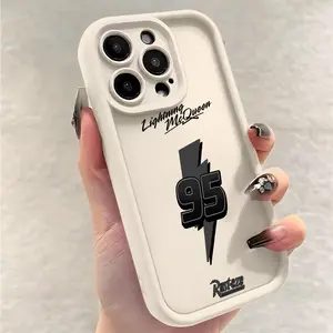 Cartoon Lightning McQueens Phone Case Suitable for iPhone 17 16e 16 15 14 13 12 11 Mini Pro Max Air X XR XSMAX 8 7 Plus Anti Fall Shockproof Soft TPU Back Cover