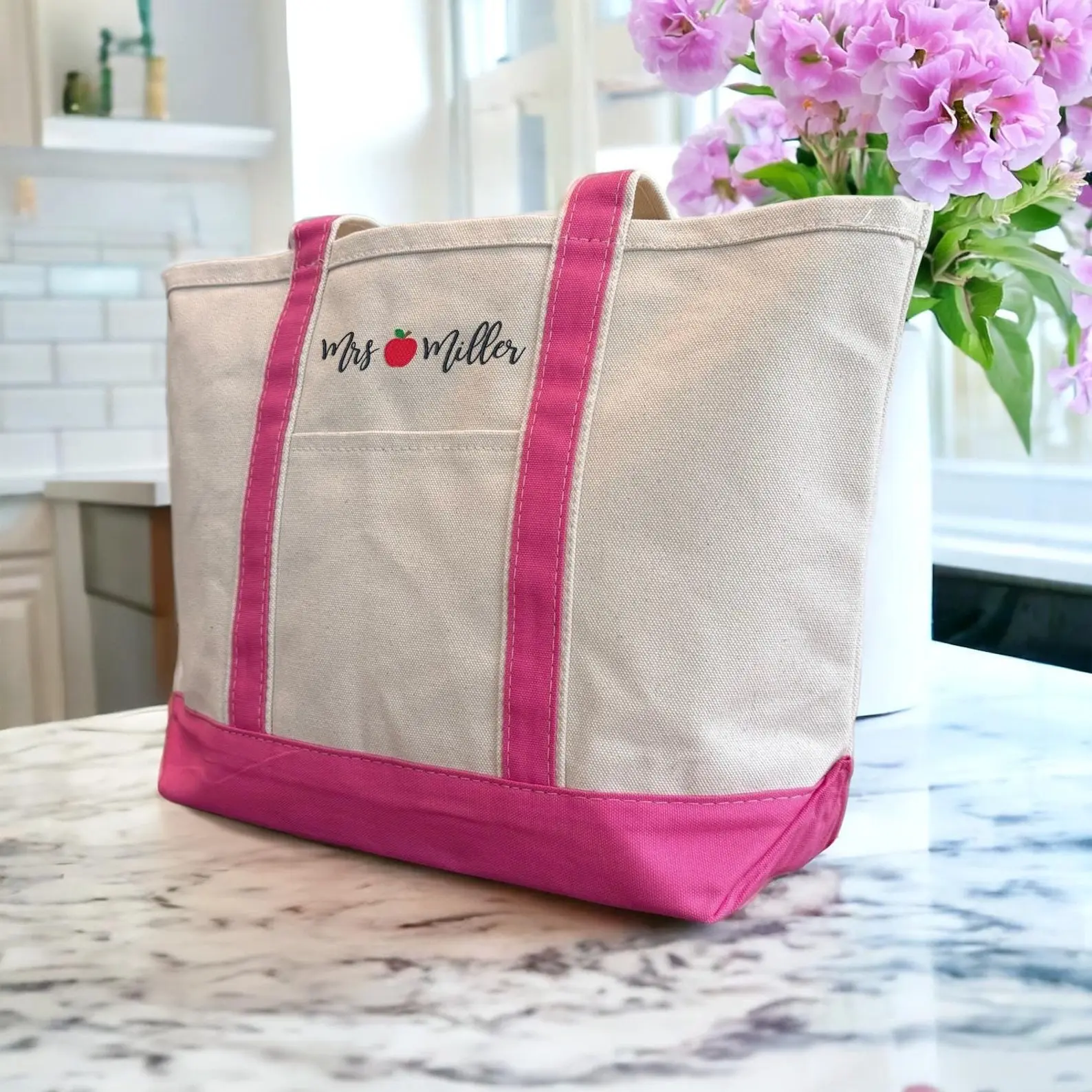 Custom Teacher Work Bag, Personalized Teacher Tote, Teacher Gifts, Teacher Appreciation, Teacher School Bag, Monogram Gifts for Teacher