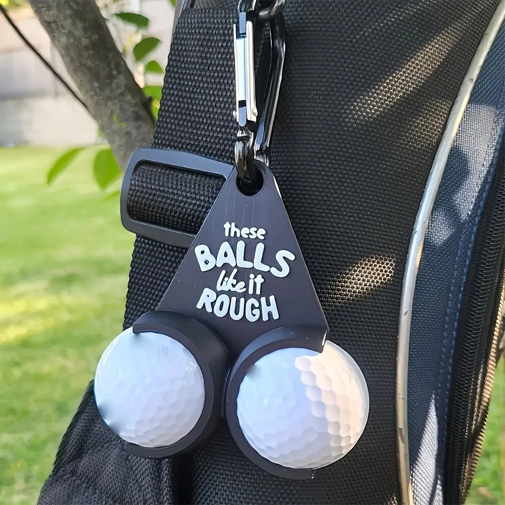 Funny Golf Ball Holder with Clip Ring, Hilarious Golf Gift for Golf Lovers, Golf Accessory, Unique Golf Storage Rack & Accessories, Funny Golf Gifts