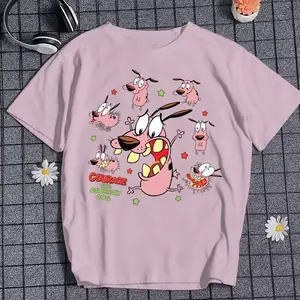 Courage the Cowardly Dog T-Shirt, Nostalgia 2D Print T-Shirt, Cartoon Network Shirt, Gifts for Cartoon Fans #AdventureTime #CartoonNetwork #NostalgiaCore #ToonVerse #Courage #CowardlyDog #GraphicTee #StreetwearUS