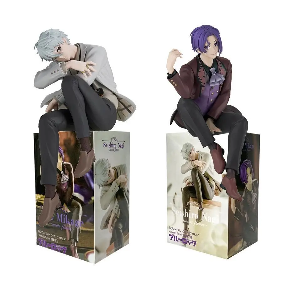 Blue Lock Japanese Anime PVC-ABS Action Figure Set - Full Dress Nagi Seishirou & Mikage Reo Statues (9.5cm,11cm Blue with Box,14cm No Box,17cm White with Box-1) - Collectibles for Adults, Anime Art Home Decor Supplies