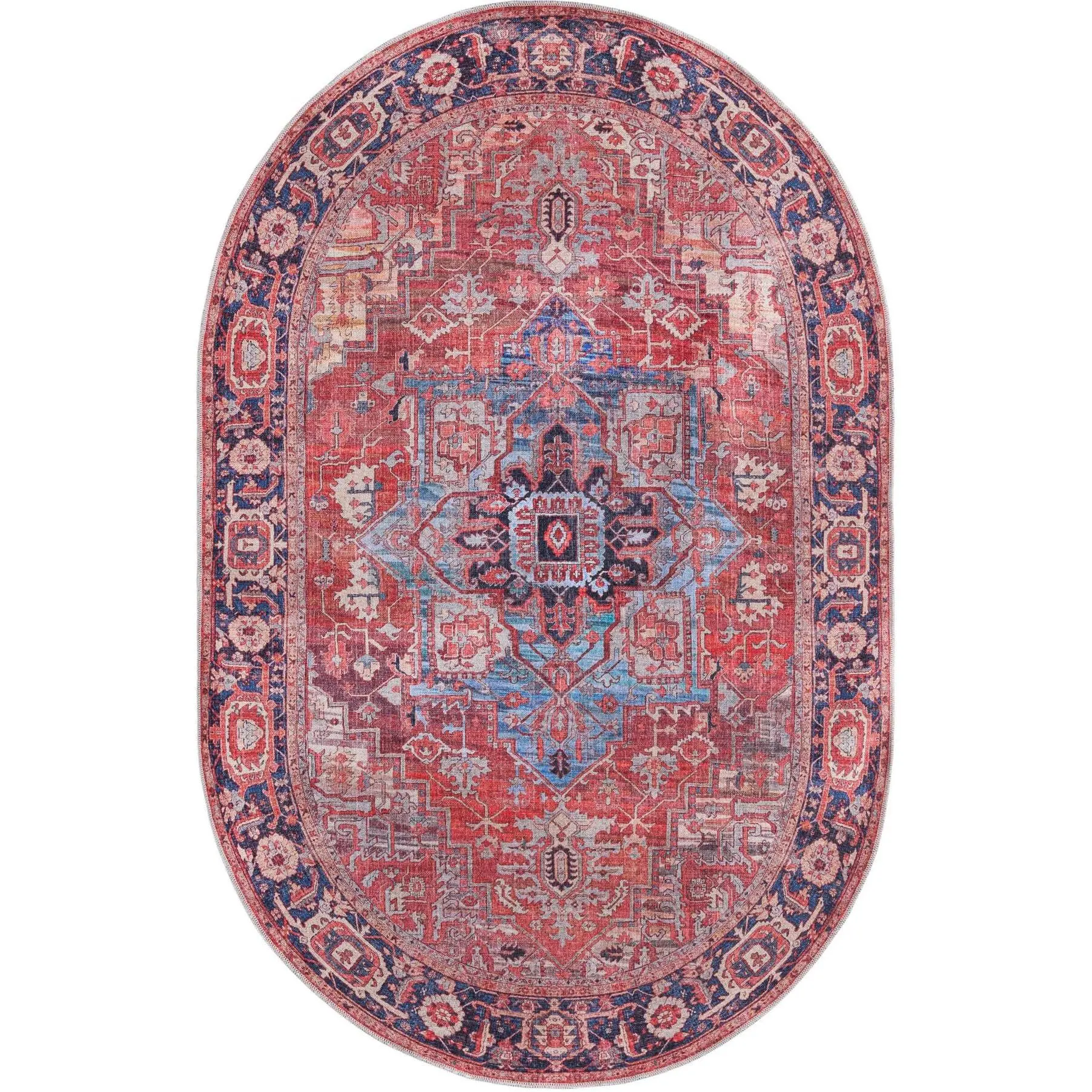 Rust Red - B 5' 3  x  8' Oval