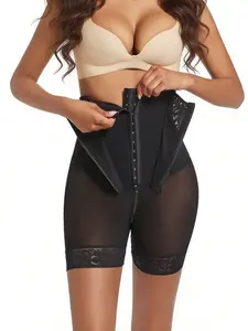 Women's Steel Bone Shapewear, Tummy Control Shapers, Abdominal Control Lifting Shaper, Adjustable Comfortable Fajas Breathable Smooth Zipper High Waist Shorts