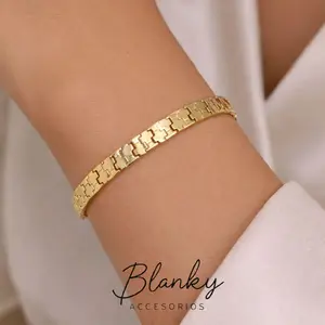 Victoria Lux Bracelet - Elegant Gold Tone Link Design for Women's Fashion