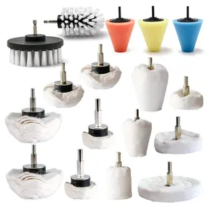 17Pcs Polishing Pad Buffing Wheel Kit for Drill for Metal Aluminum Stainless Steel Chrome Wood Plastic Ceramic Glass Woods Fabric Cotton Machine Jewelry - Home Improvement.