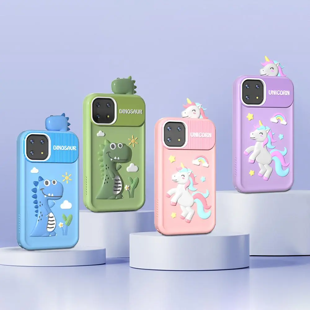 Cute Cartoon Design Smart Phone, 1 Count USB Rechargeable Portable Music Phone with Camera Function, Birthday Gift for Boys & Girls