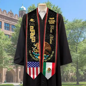 Custom Mexican Graduation Sash, Guadalupe Stole, Mexican American Flag Graduation Sash, Guadalupe Sash, Mexico Graduation Sash,Hispanic Sash