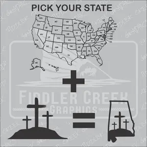 State Crosses Decals Available In ANY State