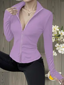Spring Autumn Slim-Fit Short Jacket, Chic Waist-Cropped Outerwear, Versatile Knitted Top, Daily Wear Slimming Shirt