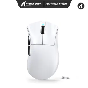 ATTACK SHARK V3 Ultra-Light Wireless Gaming Mouse,PAW3311 Sensor, 500mAh, 62g, 25KDPI 2.4G/BT/USB-C Rechargeable Wireless Mouse with 5 Programmable Buttons for Laptop,PC,Mac Gamer