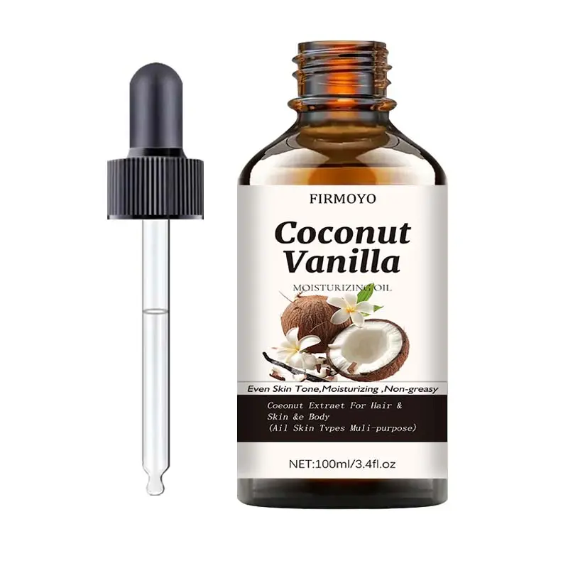 Coconut Vanilla Essential Oil 3.38 fl oz (approx. 100 ml) Multi Use Oil Essential Oils For Diffuser For aromatherapy, home diffuser essential oil, ideal for diffusers, yoga, DIY candle and soap making