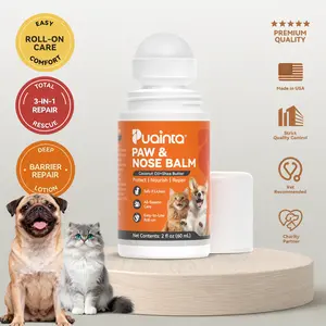 PUAINTA Roll-On Dog Paw Balm, Lick Safe & Easy Apply for Dry Cracked Paws and Nose, with Natural Coconut Oil, All Season Protection for Dogs & Cats, 2oz #Summervibes #petlovers
