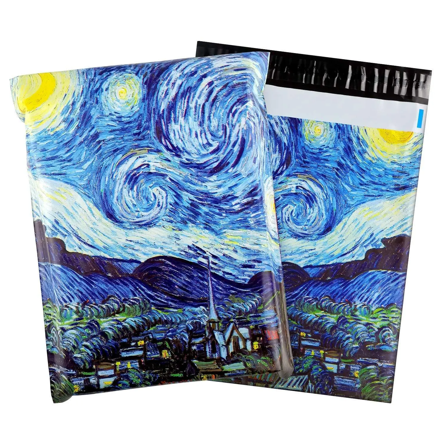 100 Pack Christmas Poly Mailers 10x13, Designer Holiday Shipping Bags for Small Business, Waterproof Tear-Resistant Self-Seal Mailing Envelopes for Clothing & Gifts