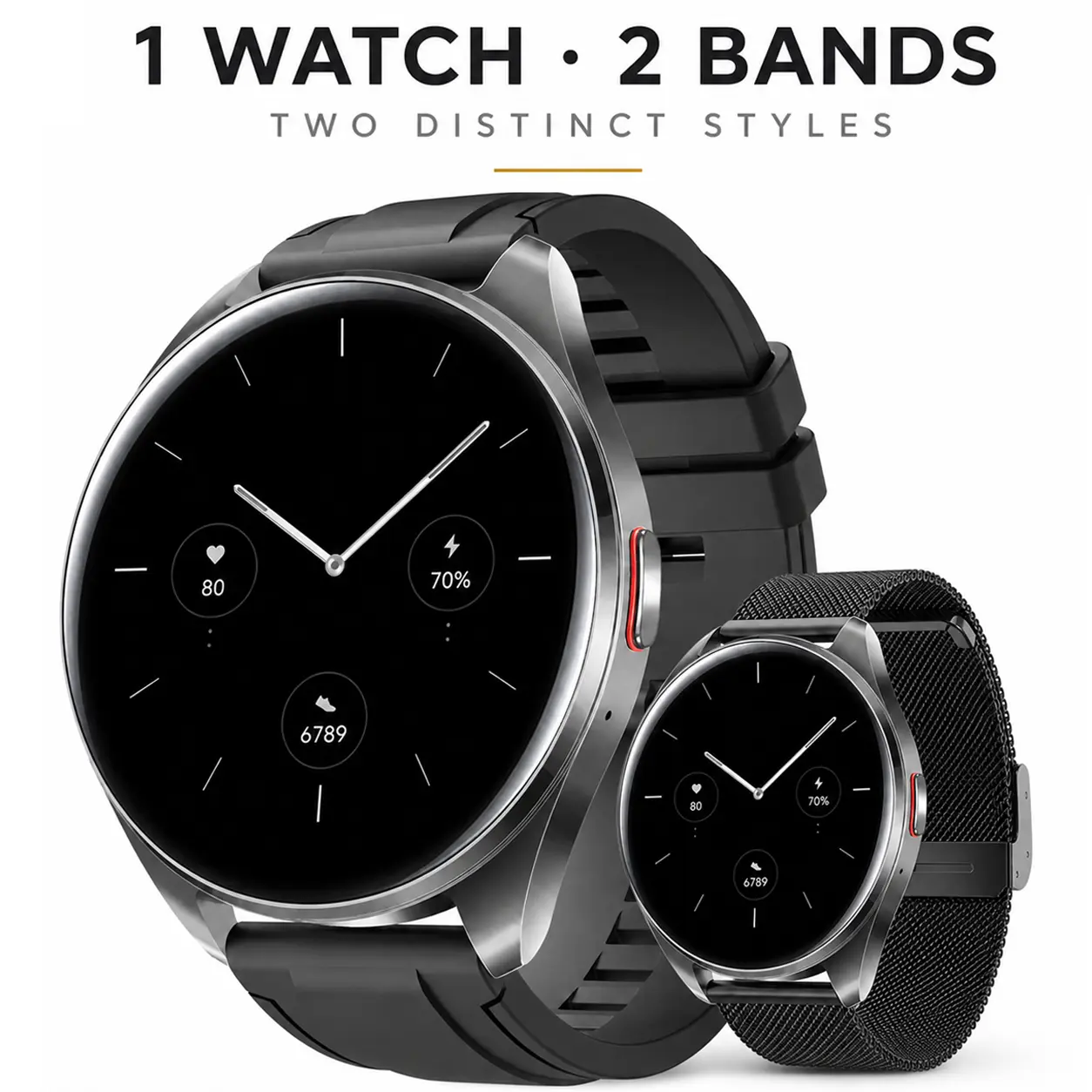 W&O Smart Watch for Men, 1.5" HD Touchscreen Smartwatch, Call Message Reminder, 100+ Sport Modes Fitness Tracker with Various APP Reminders, Compatible with iPhone Android Wearable Smart Bracelet Digital Wristwatch, Back to School