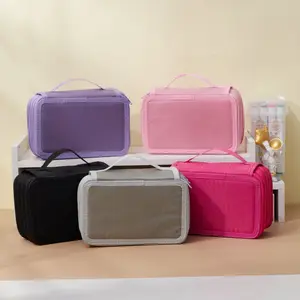 Four-Layer Zipper Pencil Case 72 Holes Large Capacity Portable Colorful Pencil Storage Box, Art Supplies Compartments, Art Materials, School Office Gifts