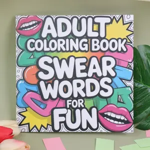 Adult Coloring Book Rainbow Mad Batch Style, Quirky Decorative Art, Finished Directly as Funny Wall Art, DIY Supplies Type