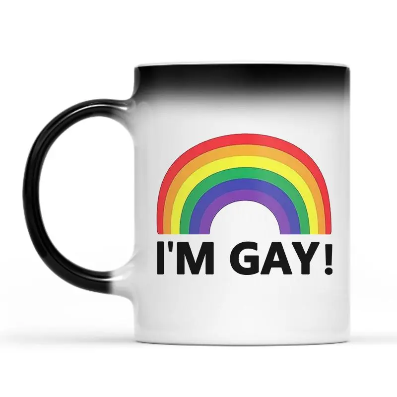 Rainbow Pattern Coffee Mug, 1 Count Fun Spoof Mug, Funny Dad Mug, Unique Funny Gift for Men, Boyfriends, Best Friends, Ideal for Birthday, Drinkware, Ceramic Mug, Humorous Coffee Cup, Funny Mugs