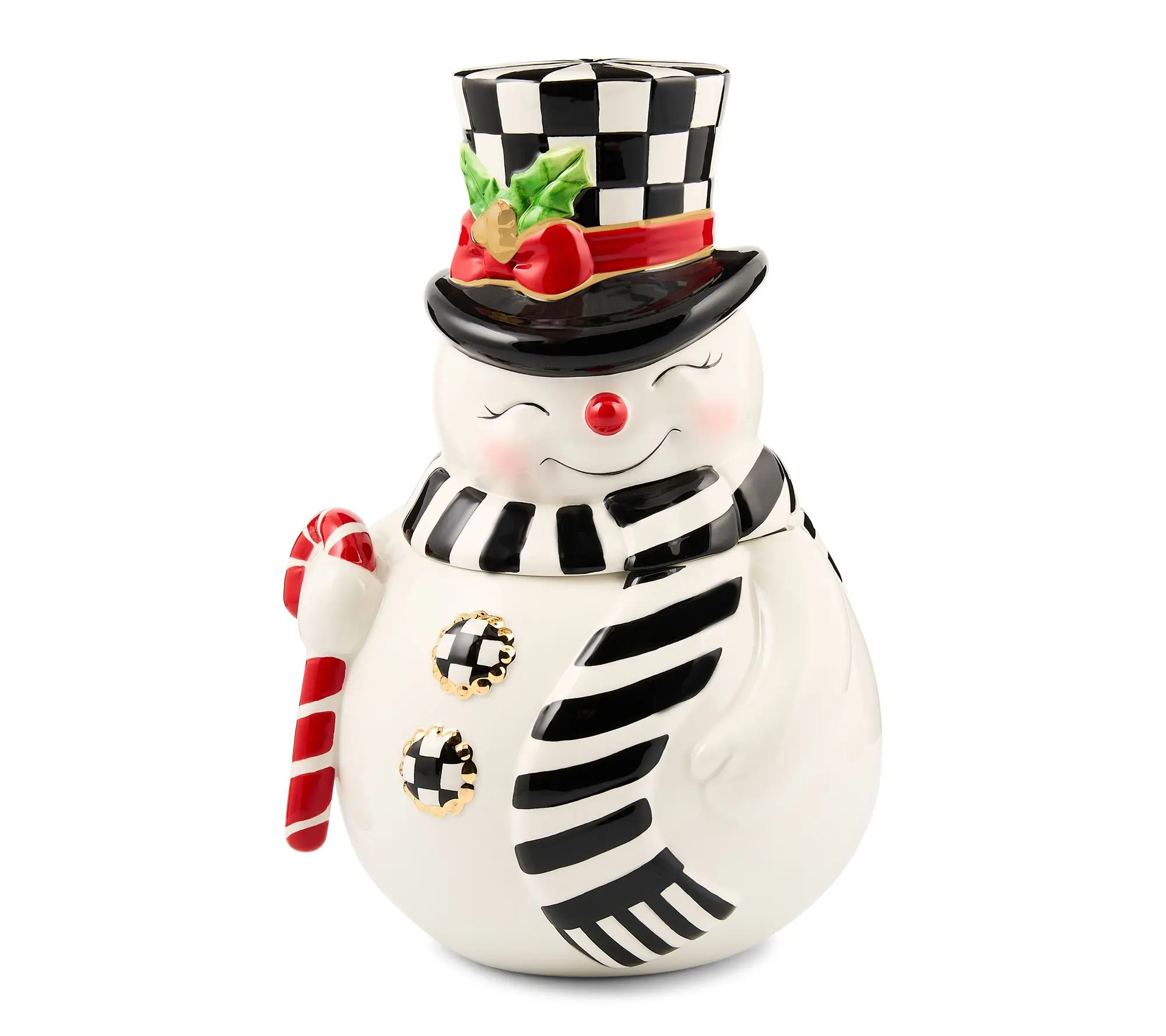 MacKenzie- Childs Nostalgia Snowman Cookie Jar