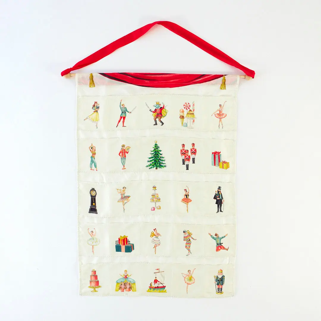 Nutcracker Advent Calendar Seconds - Artisan-Handmade Celebration Accessory with Silky Finish, 25-Pockets Office Stationery & Unique Solstice Personal Organiser